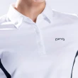 【PING】女款立體織紋剪接薄長袖POLO衫-白(吸濕排汗/GOLF/高爾夫球衫/RA22205-87)