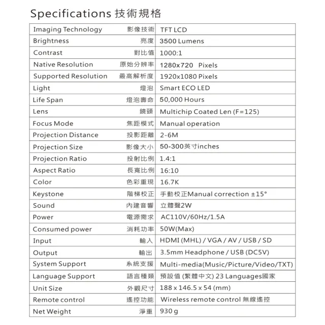 【MOMI魔米】微型行動投影機 X800