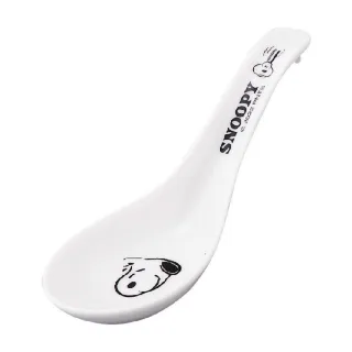 【小禮堂】SNOOPY 史努比 陶瓷湯匙 - 大頭(平輸品)