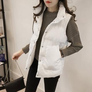 【A3】立領純白加薄棉保暖背心(可依天氣及造型做變化)