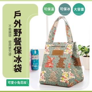 【保溫使者】戶外野餐保冰袋(百搭 加厚鋁箔 學生 野餐袋 手提保鮮袋 防水保冷袋 保溫袋 飯盒袋)