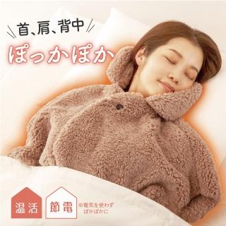 【日本Alphax】GOKUDAN極暖肩頸披肩 一入(毛毯 蓋毯 披肩 空調毯 保暖毯 懶人毯 披肩斗篷)