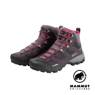 【Mammut 長毛象】Ducan High GTX 高筒登山健行鞋 女款 幻影黑/桃紅 #3030-03481