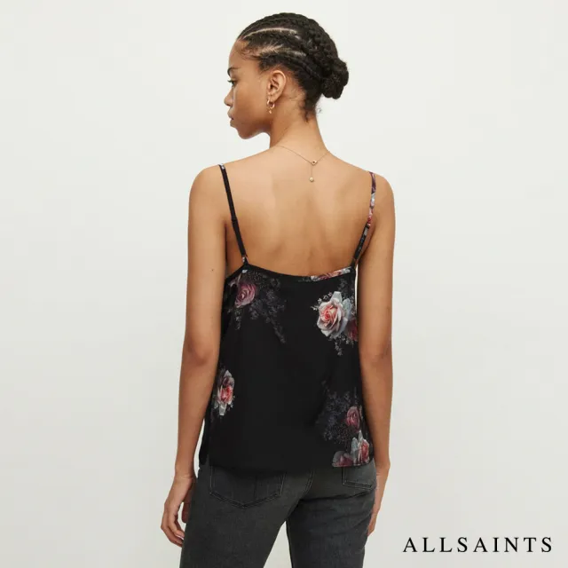 【ALLSAINTS】LEXI JULIETTE 柔滑優雅玫瑰印花蕾絲背心 WM087X(常規版型)