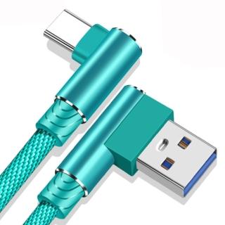 【DOBRY 多博立】Type-C合金雙彎頭快速充電線2米長(TYPE C usb 快充 閃充 QC 手遊 手機)