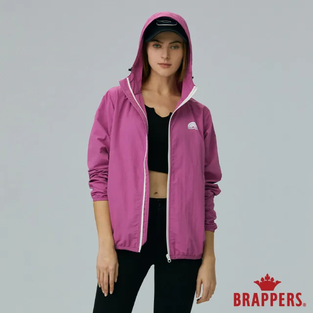 【BRAPPERS】男女同款-防潑水連帽外套(紫紅)
