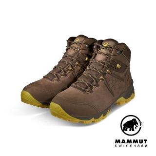 【Mammut 長毛象官方直營】Mercury IV Mid GTX Men 中筒皮革登山健行鞋 男款 沼地棕/琥珀綠 #3030-04710