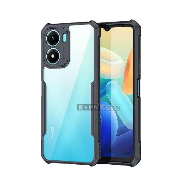 【XUNDD 訊迪】vivo Y02s 軍事防摔 鏡頭全包覆 清透保護手機殼-夜幕黑