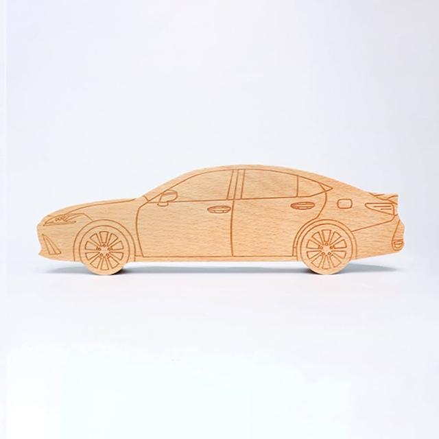 【Exquto】原木汽車存錢筒－Lexus ES(實木/零錢箱)