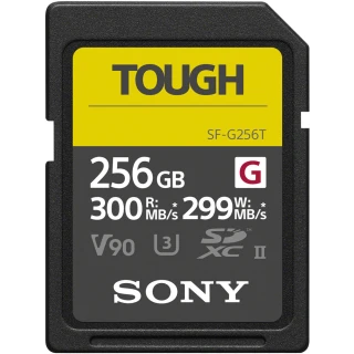 【SONY 索尼】SF-G256T SD SDXC 256G/GB 300MB/S TOUGH UHS-II 高速記憶卡(公司貨 C10 U3 V90 支援4K 錄影)