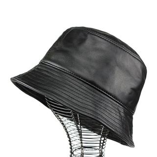 【巴黎精品】現貨+預購 漁夫帽盆帽真皮皮帽(百搭保暖平頂羊皮男女帽子4色v1at23)