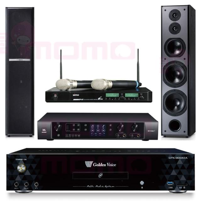 【金嗓】CPX-900 K1A+JBL BEYOND 1+ACT-941+TDF M6(6TB伴唱機+擴大機+無線麥克風+落地喇叭)