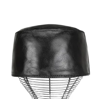 【巴黎精品】現貨+預購 盆帽水桶帽真皮皮帽(復古民族平頂牛皮交換禮物聖誕禮物送禮男女帽子2色v1at22)