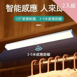 【CITY STAR】USB充電LED人體智慧感應燈21CM2入(可磁吸)