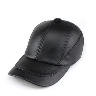 【巴黎精品】現貨+預購 棒球帽鴨舌帽真皮皮帽(薄款時尚加長圓頂牛皮男女帽子2色v1at17)