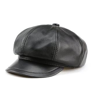【巴黎精品】現貨+預購 貝雷帽畫家帽真皮皮帽(時尚保暖八角平頂羊皮男女帽子v1at24)