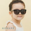【ALEGANT】童趣生活星芒黑兒童專用輕量彈性太陽眼鏡(台灣品牌/UV400方框偏光墨鏡)