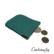 【Continuita 康緹尼】頭層牛皮日本口袋女孩零錢包(零錢包 綠色)