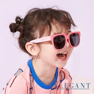 【ALEGANT】童趣生活蜜蘋粉兒童專用輕量彈性太陽眼鏡(臺灣品牌/UV400方框偏光墨鏡)