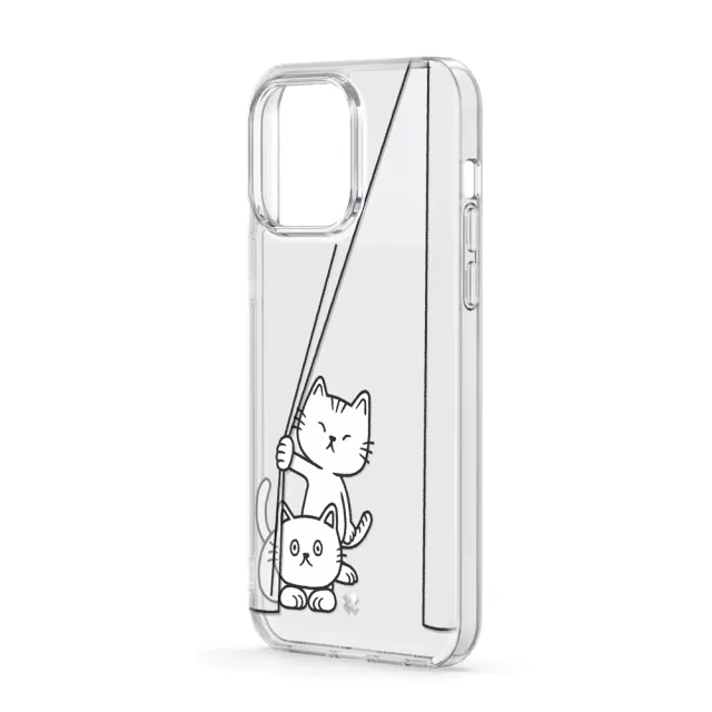 【CaseStudi】iPhone 14 Pro Max 6.7吋 CAST 透明保護殼 - 偷窺貓(iPhone 14 保護殼)