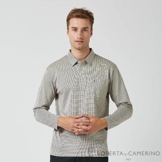 【ROBERTA 諾貝達】臺灣製男裝 型男系列 經典百搭休閒長袖棉衫(咖啡)