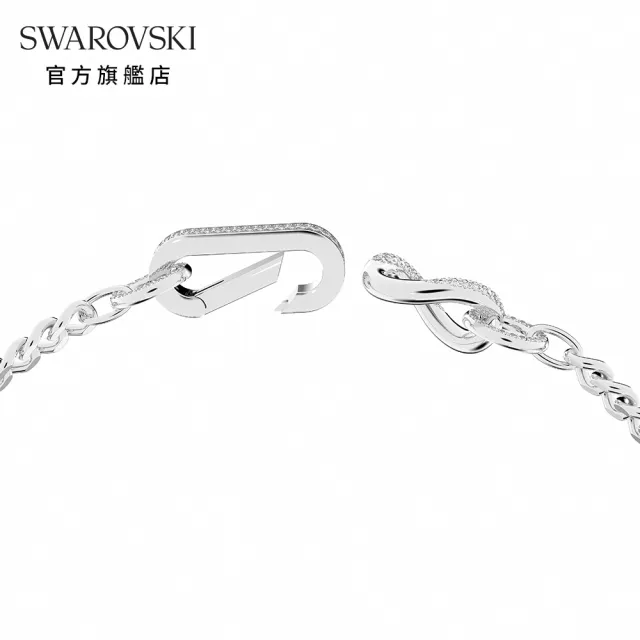 【SWAROVSKI 官方直營】Dextera 項鏈 密☆ 混合☆☆ 白色 鍍白金色 交換禮物