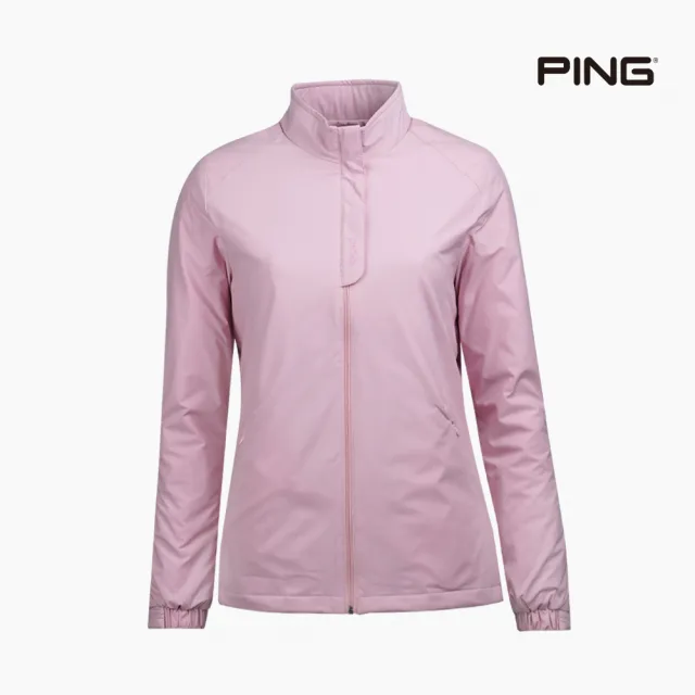 【PING】女款腰側沖孔防潑水休閒鋪棉外套-粉紅(蓄熱保溫/GOLF/高爾夫/RC22212-13)