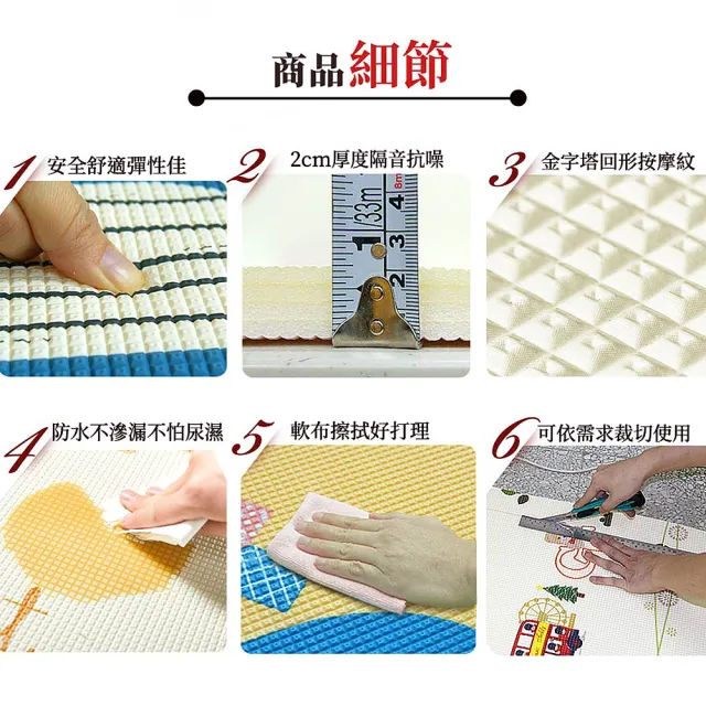 【LOG 樂格】XPE環保無毒爬行地墊2cm -歡樂熊 120x180x厚2cm(爬行墊 地墊 無包邊 120x180x2cm)