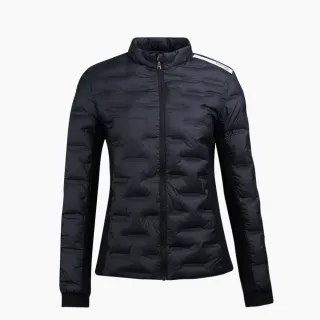 【PING】女款壓紋防風防潑水保暖充棉外套-黑(蓄熱保溫/GOLF/高爾夫/RC22225-88)