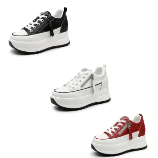 【Taroko】率性內增高兩穿真牛皮厚底休閒鞋(3色可選)