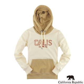 【California Republic】美式街頭塗鴉風拼接 女連帽帽T