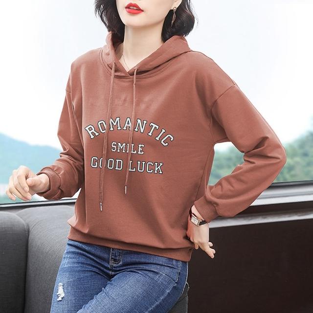 【Paiya 派亞】新款大碼寬鬆百搭休閒連帽長袖上衣(M-4XL)