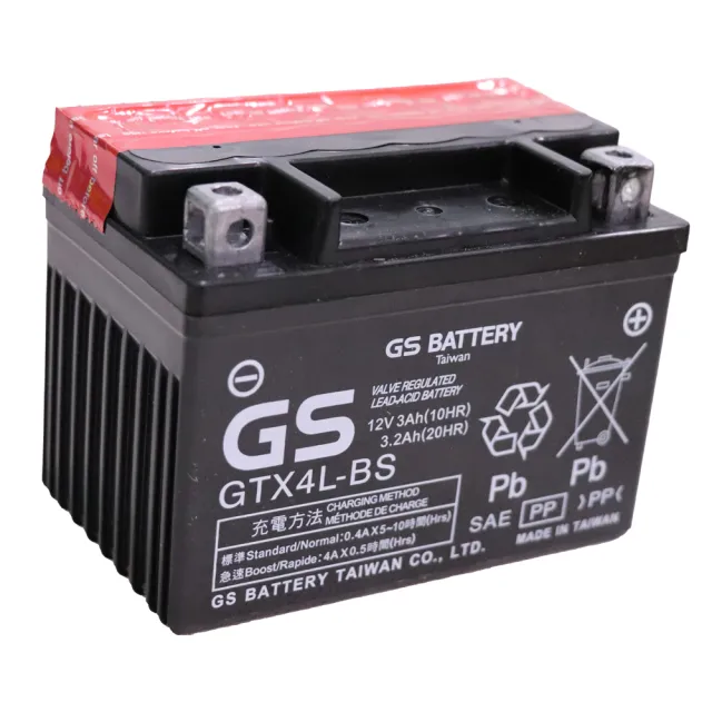 【GS 統力】GTX4L-BS 高效能機車電池4號(同 YUASA湯淺 YTX4L-BS)