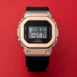 【CASIO 卡西歐】G-SHOCK 簡約金屬質感電子錶-玫瑰金x黑_GM-S5600PG-1_38.4mm