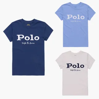 【RALPH LAUREN】RL POLO 經典刺繡文字圖案短袖T恤-女-多色組合(平輸品)