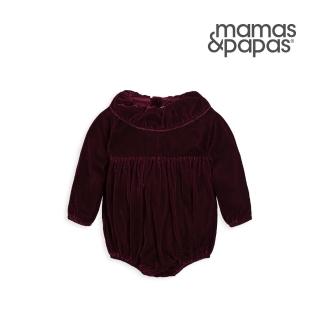 【Mamas & Papas】回到斯圖亞特-長袖包屁衣-酒紅(4種尺寸可選)