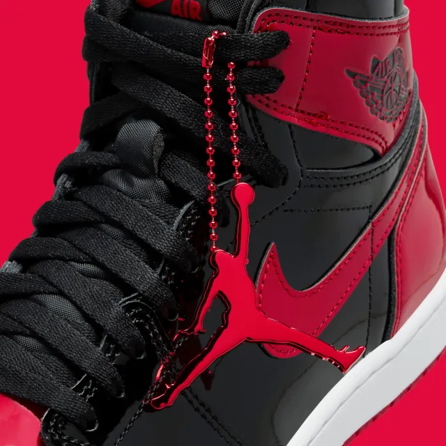 【NIKE 耐吉】Air Jordan 1 Retro OG Bred Patent 特殊漆皮 黑紅 男款 灌籃高手相似款 555088-063