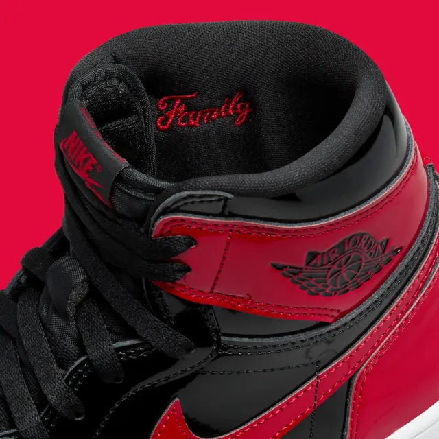 NIKE 耐吉】Air Jordan 1 Retro OG Bred Patent 特殊漆皮黑紅男款灌籃