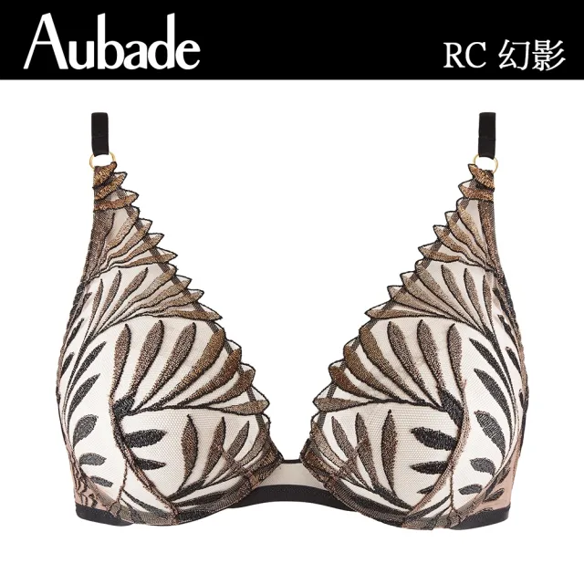 【Aubade】聯名款幻影水滴無襯內衣-RC(金葉黑)