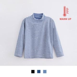 【KWarm】臺灣製極暖科技升溫發熱衣 男細條立領(男裝發熱衣 臺灣紡織所檢測升溫達13度+ 輕薄蓄熱保暖)