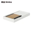 【MUJI 無印良品】聚丙烯檔案盒用蓋/可裝置輪子/寬15cm用/灰白