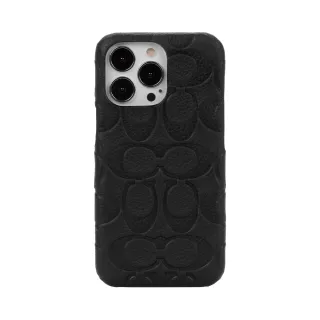 【COACH】iPhone 14 Pro 精品手機殼 黑色經典大C(保護殼/手機套)