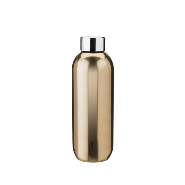 【Stelton】Keep Cool保溫隨身瓶600ml(古銅金)