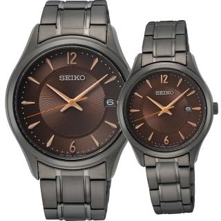 【SEIKO 精工】浪漫相遇經典對錶 指標錶 手錶 送禮(6N52-00D0U+6N22-00N0U)