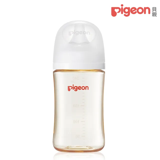 【Pigeon 貝親】第三代母乳實感PPSU奶瓶240ml(純淨白)