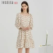 【Jessica Red】法式浪漫小碎花方領蓬蓬袖雪紡洋裝82417A