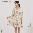 【Jessica Red】法式浪漫小碎花方領蓬蓬袖雪紡洋裝82417A