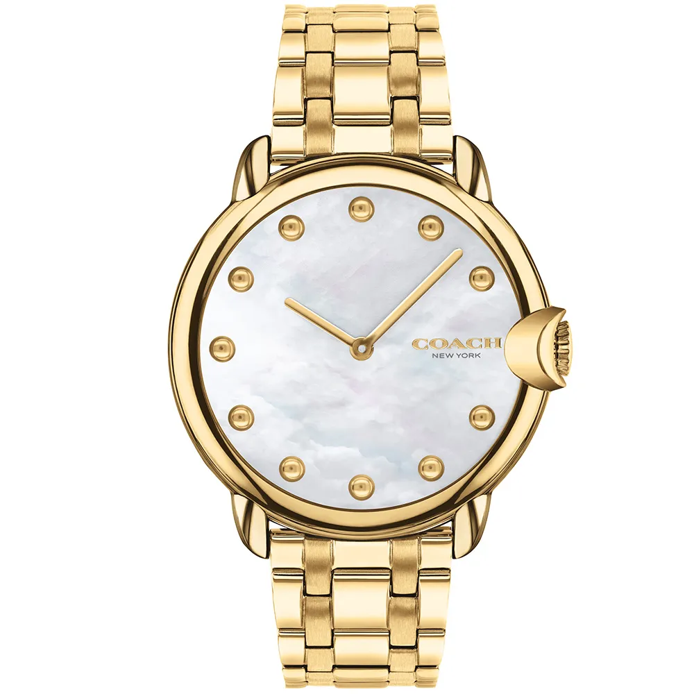【COACH】官方授權經銷商 優雅貝面時尚手錶-36mm 畢業 禮物(14503987)