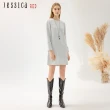 【Jessica Red】知性優雅格紋花呢修身長袖洋裝824176（白）