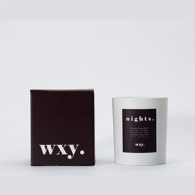 【英國 wxy.】經典蠟燭- nights. 波本酒 & 菸草(200g/專櫃公司貨)